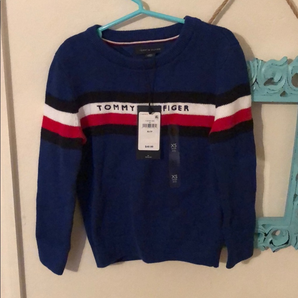 Boys Blue Tommy Hilfiger Pull Over sweater
